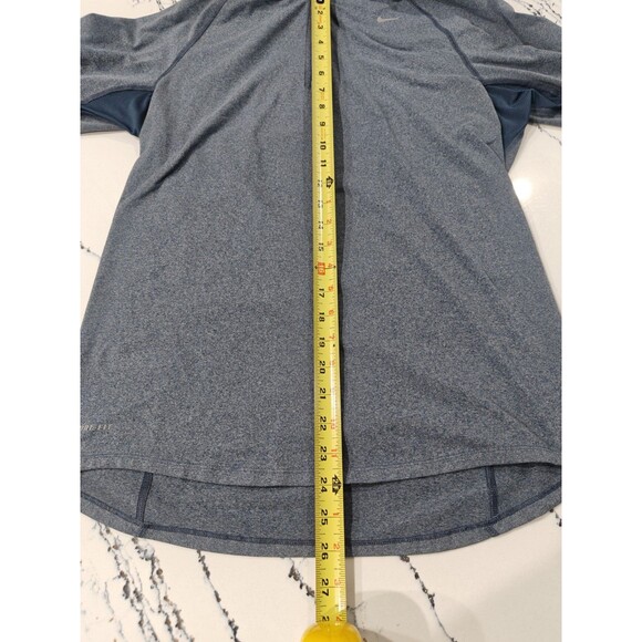 Nike Running 1/2 Zip Shirt Men's M Long Sleeve Dri-Fit Blue Heather Soft Stretch - Picture 6 of 10